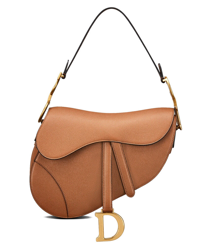 Christian Dior Saddle Bag Leather Coffee